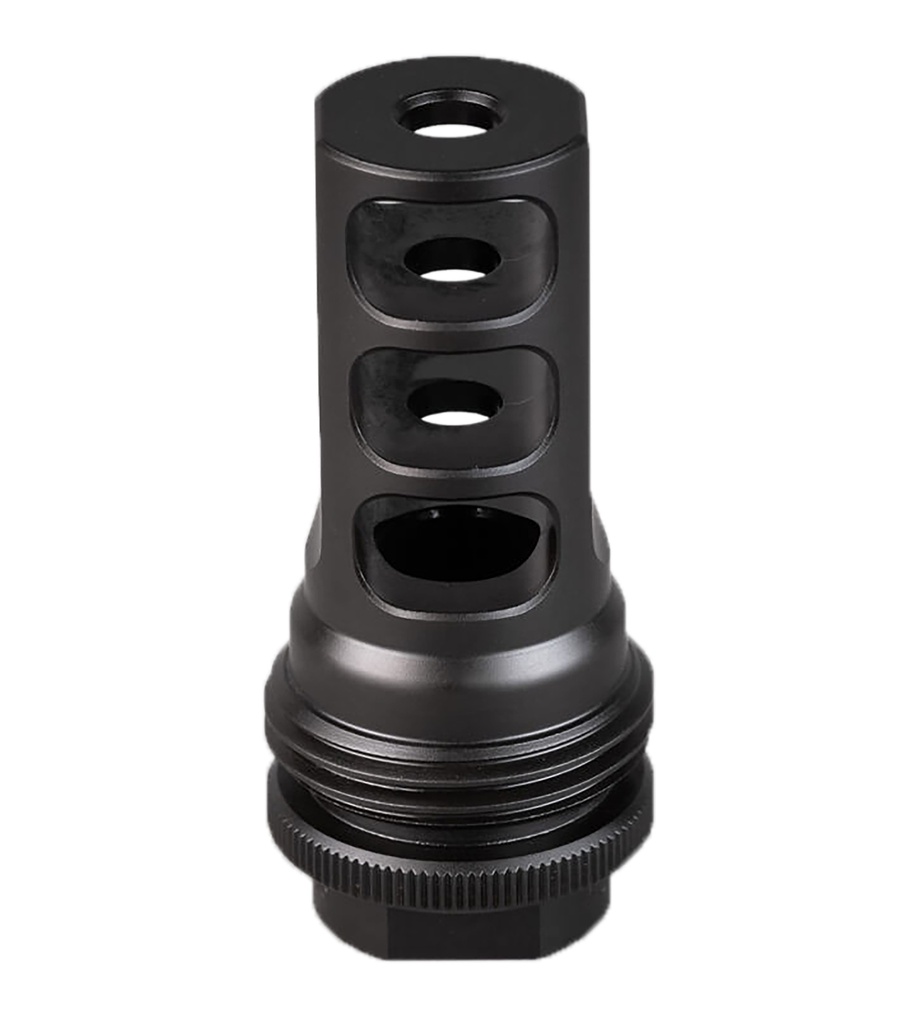 SILENCERCO AC4766 ASR MUZZLE BRAKE BLACK NITRIDE 9/16X24 RH THREADS 9MM
