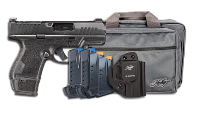 KIMBER MFG, INC 3800034 R7 MAKO BUNDLE SUB-COMPACT FRAME 9MM LUGER 15+1 3.37" BLACK DLC MATCH GRADE BARREL, BLACK FNC NITRIDE OPTIC READY/SERRATED STAINLESS STEEL SLIDE, BLACK POLYMER FRAME