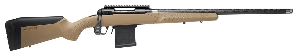 SAVAGE ARMS 57941 110 CARBON TACTICAL 308 WIN 10+1 22" CARBON FIBER WRAPPED BARREL, MATTE BLACK METAL, FLAT DARK EARTH FIXED ACCUSTOCK WITH ACCUFIT