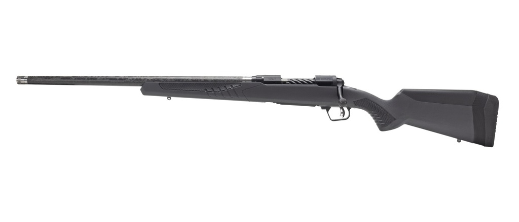 SAVAGE ARMS 57720 110 ULTRALITE FULL SIZE 28 NOSLER 2+1 24" CARBON FIBER THREADED BARREL, BLACK MELONITE DRILLED & TAPPED STAINLESS STEEL RECEIVER, ADJ ACCUSTOCK MATTE GRAY SYNTHETIC STOCK, LEFT HAND