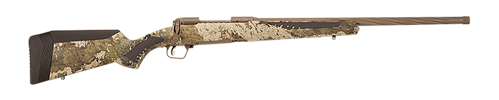 SAVAGE ARMS 57419 110 HIGH COUNTRY 6.5 PRC 3+1 24", MIDNIGHT BRONZE CERAKOTE, TRUETIMBER STRATA FIXED ACCUSTOCK WITH ACCUFIT