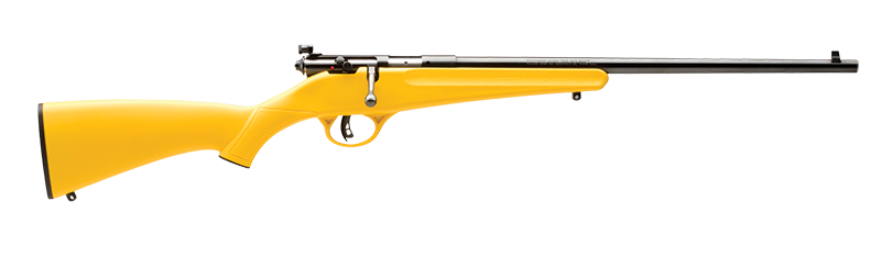 SAVAGE ARMS 13805 RASCAL  YOUTH 22 LR 1RD 16.13" MATTE BLACK SPORTER BARREL, MATTE BLACK CARBON STEEL RECEIVER, YELLOW FIXED SYNTHETIC STOCK, RIGHT HAND