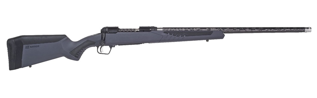 SAVAGE ARMS 57577 110 ULTRALITE FULL SIZE 308 WIN 4+1 22" CARBON FIBER THREADED BARREL, BLACK MELONITE DRILLED & TAPPED STAINLESS STEEL RECEIVER, ADJ ACCUSTOCK GRAY SYNTHETIC STOCK, RIGHT HAND