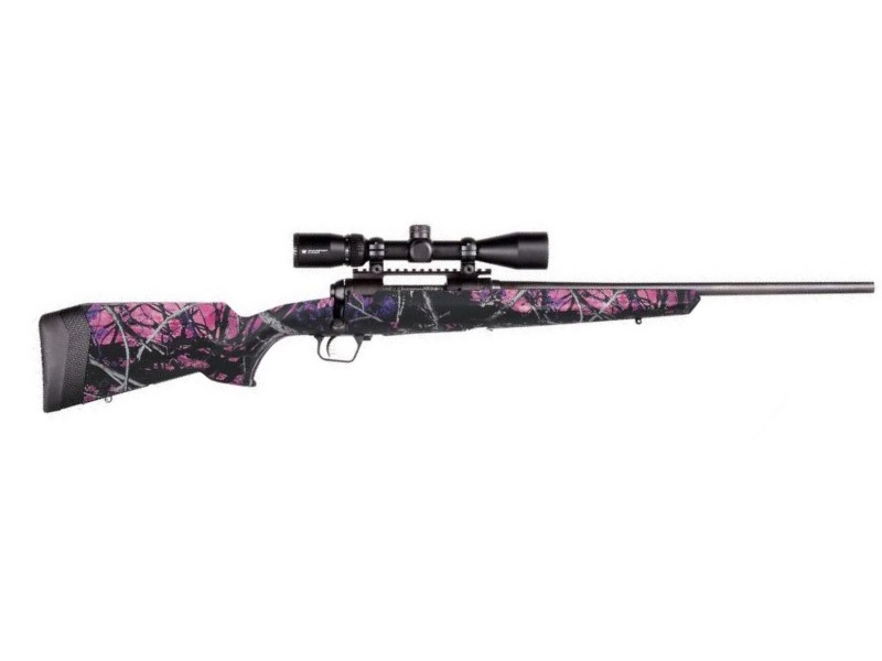 SAVAGE ARMS 57338 110 APEX HUNTER XP 7MM-08 REM 4+1 20", MATTE BLACK METAL, MUDDY GIRL SYNTHETIC STOCK, VORTEX CROSSFIRE II 3-9X40MM SCOPE