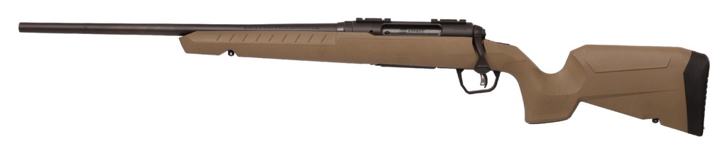 SAVAGE ARMS 32138 AXIS 2 COMPACT 308 WIN 4+1 20" MATTE BLACK HEAVY SPORTER BARREL, MATTE BLACK DRILLED & TAPPED CARBON STEEL RECEIVER, FIXED FLAT DARK EARTH SYNTHETIC STOCK, LEFT HAND