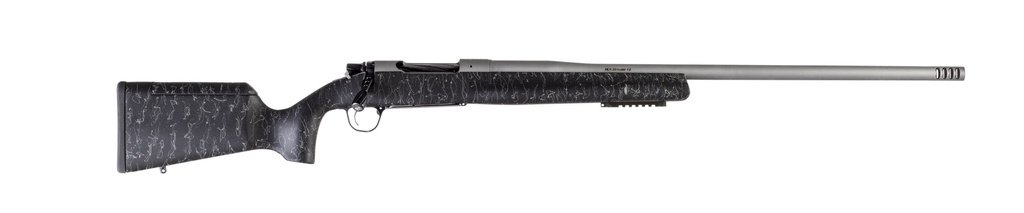 CHRISTENSEN ARMS 8010201500 MESA LONG RANGE 338 LAPUA MAG 3+1 27" THREADED BARREL, TUNGSTEN GRAY CERAKOTE, BLACK WITH GRAY WEBBING STOCK