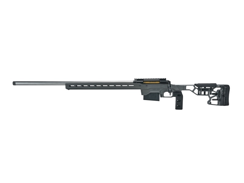 SAVAGE ARMS 57707 110 ELITE PRECISION 300 PRC 5+1 30" MATTE STAINLESS, MATTE BLACK REC, GRAY CERAKOTE ADJUSTABLE MDT ACC ALUMINUM CHASSIS STOCK, LEFT HAND (MB NOT INCLUDED)