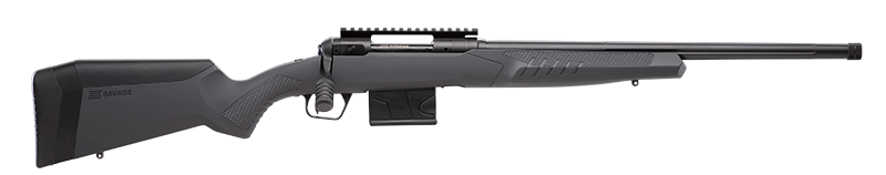 SAVAGE ARMS 57489 110 TACTICAL FULL SIZE 300 WIN MAG 5+1 24" MATTE BLACK HEAVY THREADED BARREL, MATTE BLACK PICATINNY RAIL CARBON STEEL RECEIVER, ADJ ACCUSTOCK MATTE GRAY SYNTHETIC STOCK, RIGHT HAND