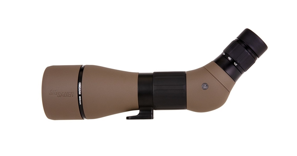 SIG SAUER ELECTRO-OPTICS SOO82001 OSCAR8  FLAT DARK EARTH RUBBER ARMOR 27-55X 80MM ANGLED BODY