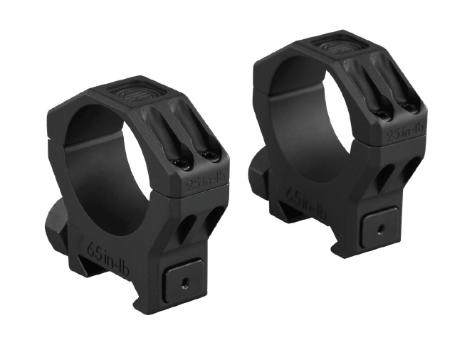 SIG SAUER ELECTRO-OPTICS SOA63001 ALPHA 6 SCOPE RING SET BLACK STAINLESS STEEL 30MM TUBE LOW