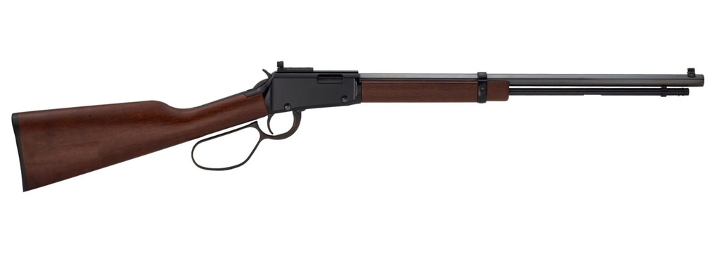 HENRY H001TP22M TRACKER CARBINE 22 WMR 13+1 20" BLUED OCTAGON BARREL, BLACK ALUMINUM GROOVED RECEIVER, AMERICAN WALNUT FIXED W/PISTOL GRIP STOCK