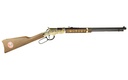 HENRY H004ES2 GOLDEN BOY EAGLE SCOUT TRIBUTE 2ND EDITION 22 S/L/LR 16+1 20" BLUED OCTAGON BARREL, NICKEL PLATED W/SELECTIVE 24KT GOLD PLATING DRILLED & TAPPED RECEIVER, AMERICAN WALNUT STRAIGHT