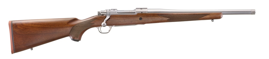 RUGER 67106 HAWKEYE HUNTER 243 WIN 4+1 16.60" SATIN THREADED BARREL, SATIN STAINLESS STEEL RECEIVER W/INTEGRAL SCOPE MOUNT, AMERICAN WALNUT FIXED STOCK, RIGHT HAND