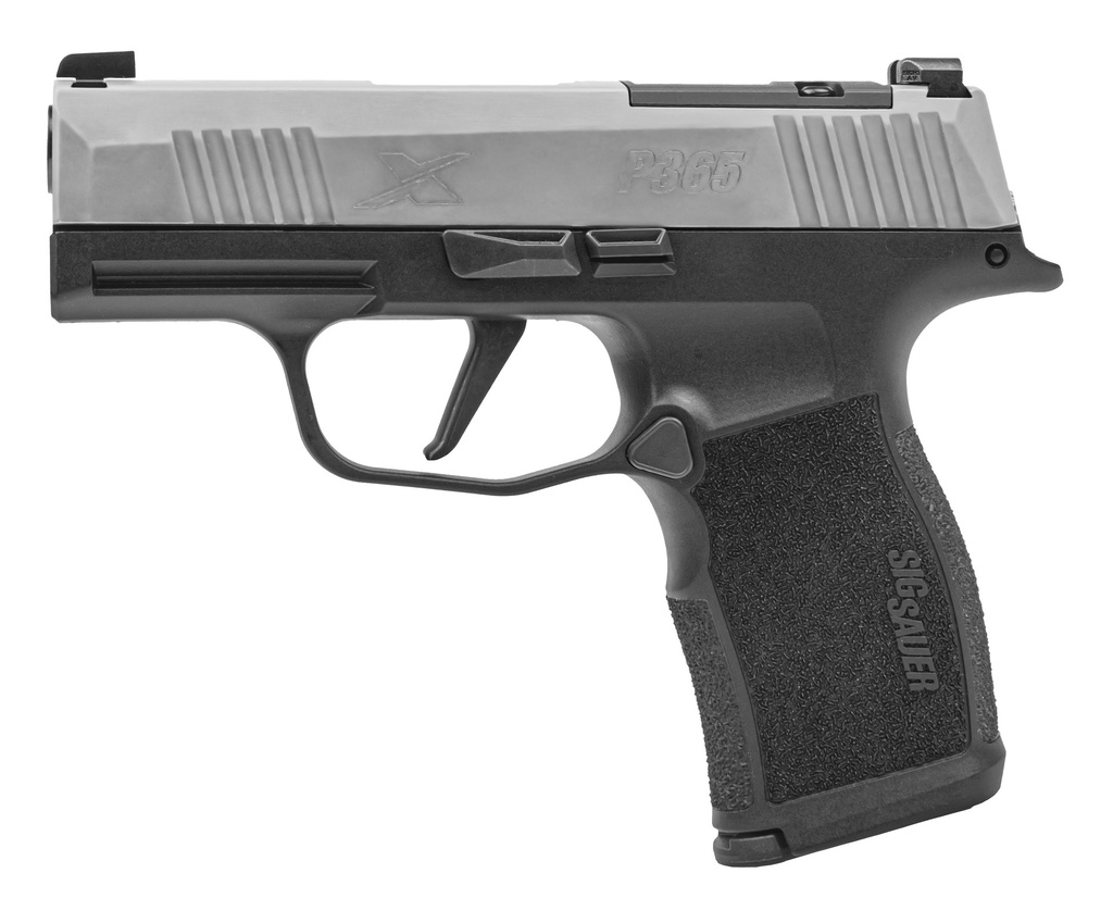 SIG SAUER 365X9SXR3P P365X  MICRO-COMPACT FRAME 9MM LUGER 12+1 3.10" STEEL BARREL, STAINLESS STEEL OPTIC READY/SERRATED SLIDE, BLACK STAINLESS STEEL FRAME W/ACCESSORY RAIL, POLYMER GRIP