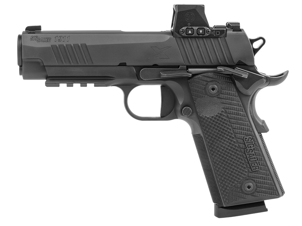 SIG SAUER 191XCA45BXR3RXX 1911 XCARRY 45 ACP 8RD 4.25" BLACK DLC BLACK DLC SERRATED STAINLESS STEEL SLIDE BLACK DLC BLACK G10 GRIP