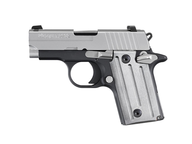 SIG SAUER 238380TSS2CA P238 *CA COMPLIANT 380 ACP CALIBER WITH 2.70" BARREL, 6+1 CAPACITY, BLACK HARDCOAT ANODIZED FINISH ALUMINUM BEAVERTAIL FRAME, SERRATED STAINLESS STEEL SLIDE & GRAY POLYMER GRIP