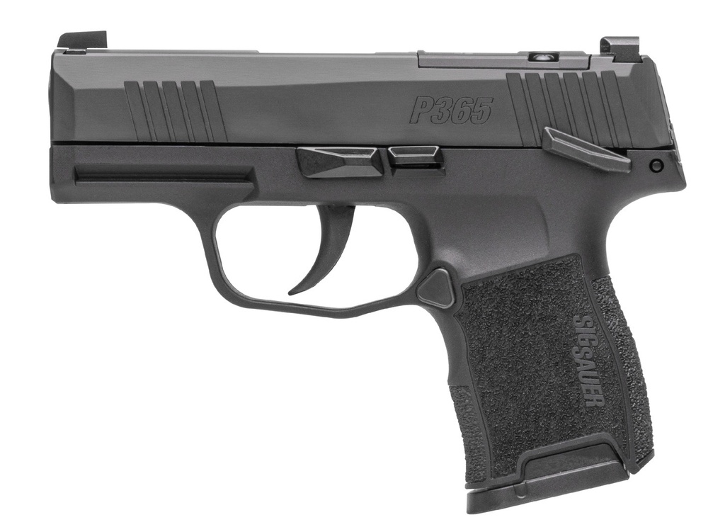 SIG SAUER 3659BXR3PMSSLCA P365 *CA COMPLIANT 9MM LUGER 10+1 3.10" BLACK NITRON STAINLESS STEEL OPTIC READY/SERRATED SLIDE, BLACK POLYMER FRAME W/ACCESSORY RAIL, BLACK POLYMER GRIP