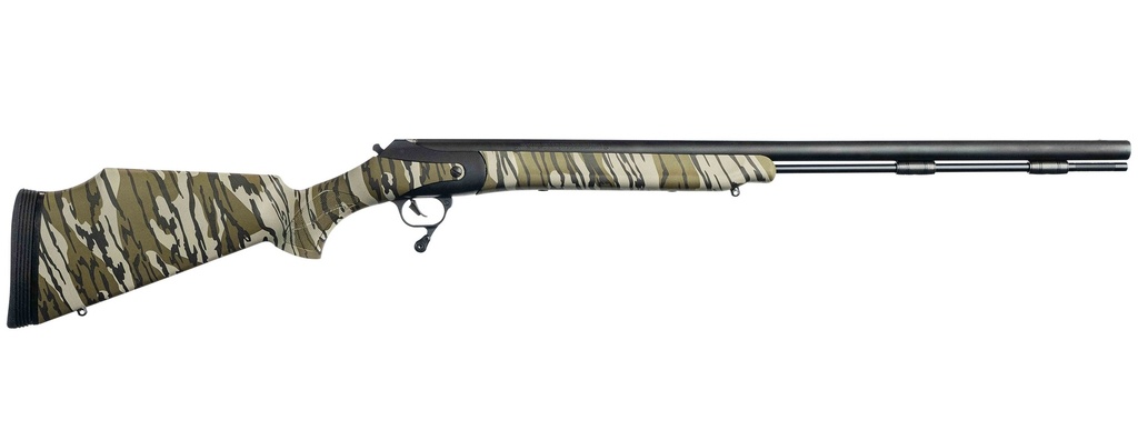 THOMPSON CENTER ARMS LLC 2275R TRIUMPH MUZZLELOADER 50 CAL BLACK NITRIDE BARREL & RECEIVER, FIXED FLEXTECH MOSSY OAK BOTTOMLAND SYNTHETIC STOCK