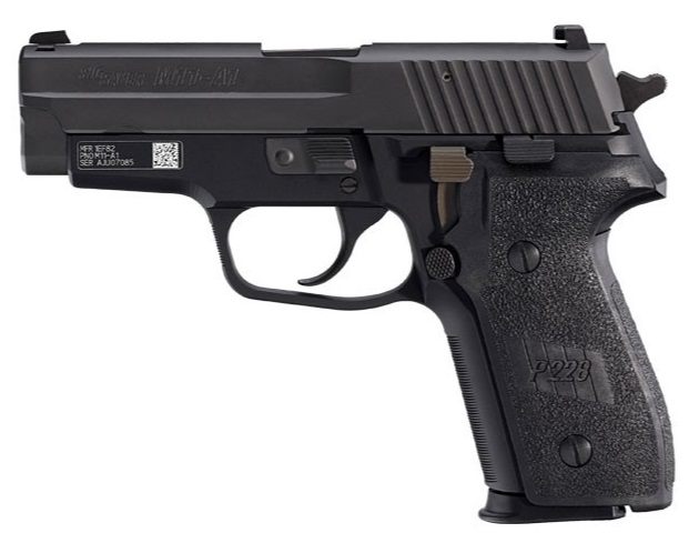 SIG SAUER M11A110 P229 M11-A1 9MM LUGER CALIBER WITH 3.90" BARREL, 10+1 CAPACITY, BLACK HARDCOAT ANODIZED FINISH ALUMINUM FRAME, SERRATED BLACK NITRON STAINLESS STEEL SLIDE & POLYMER GRIP