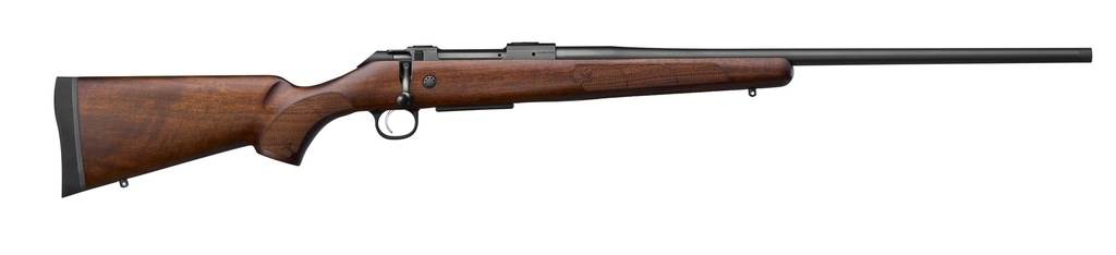 CZ-USA 07729 600+ AMERICAN FULL SIZE 300 WIN MAG 3+1 24" BLACK NITRIDE THREADED BARREL, BLACK NITRIDE STEEL DRILLED & TAPPED RECEIVER, TURKISH WALNUT FIXED STOCK