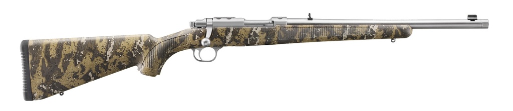 RUGER 7426 77/44  44 REM MAG 4+1 16.60" BRUSHED STAINLESS STEEL THREADED BARREL, BRUSHED STAINLESS STEEL RECEIVER W/INTEGRAL SCOPE MOUNT, DESOLVE BARE REDUCED CAMO SYNTHETIC STOCK