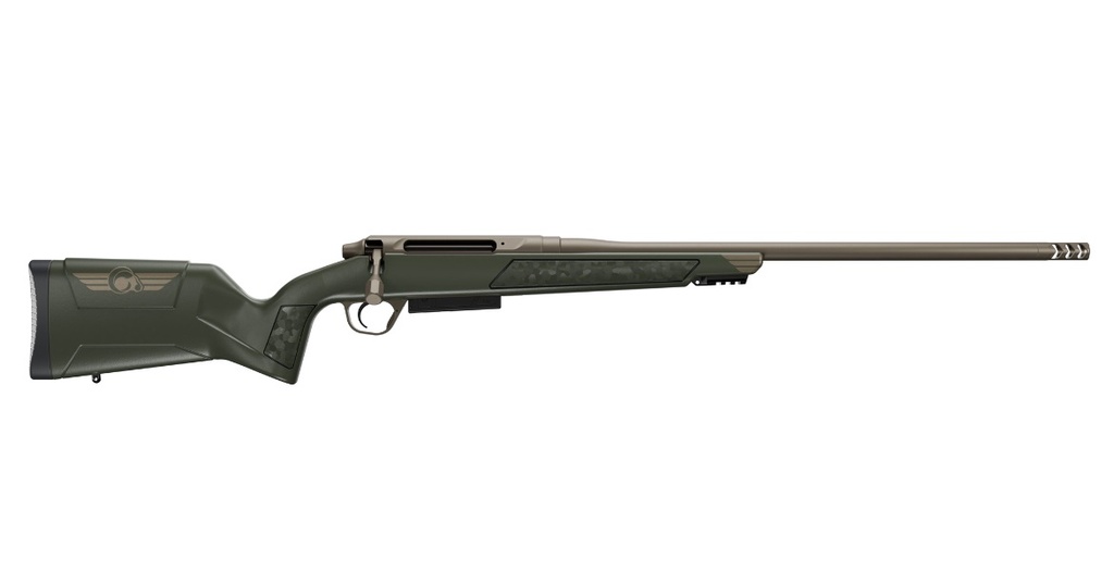CHRISTENSEN ARMS 8011505500 EVOKE HUNTER 25 CREEDMOOR 4+1 22" SMOKED BRONZE CERAKOTE THREADED BARREL, SMOKED BRONZE CERAKOTE DRILLED & TAPPED RECEIVER, OD GREEN FIXED SYNTHETIC STOCK