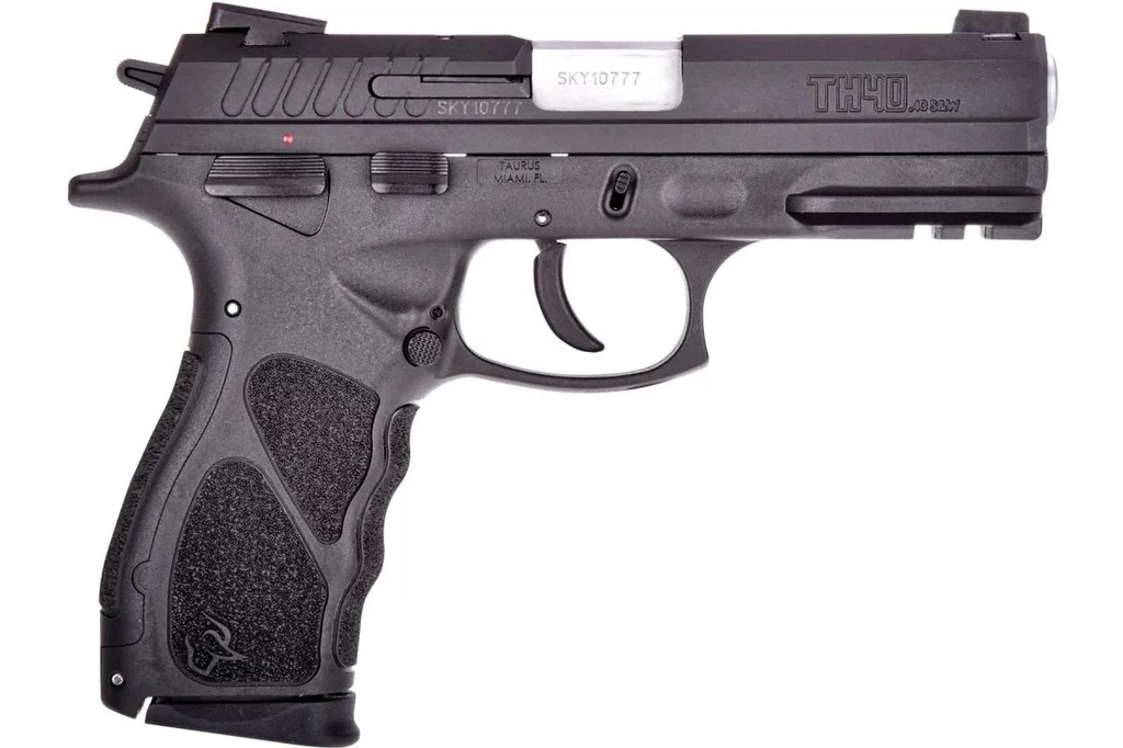 TAURUS 1-TH40C031-10 TH  COMPACT FRAME 40 S&W 10+1 3.54" MATTE BLACK ALLOY STEEL SERRATED SLIDE, BLACK POLYMER FRAME