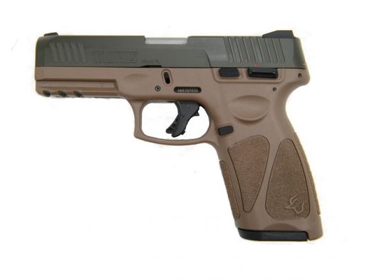 TAURUS 1-G3B94BB G3  FULL SIZE FRAME 9MM LUGER 17+1 4" STAINLESS STEEL BARREL, MIL-SPEC GREEN CERAKOTE STAINLESS STEEL SERRATED SLIDE, BROWN POLYMER FRAME W/PICATINNY RAIL