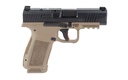 CANIK HG7885CABD-N METE MC9LS *CA COMPLIANT 9MM LUGER 10+1 3.63" BLACK STEEL BARREL, BLACK NITRIDE STEEL SERRATED SLIDE, FLAT DARK EARTH POLYMER FRAME W/PICATINNY RAIL, INTERCHANGEABLE BACKSTRAP GRIP