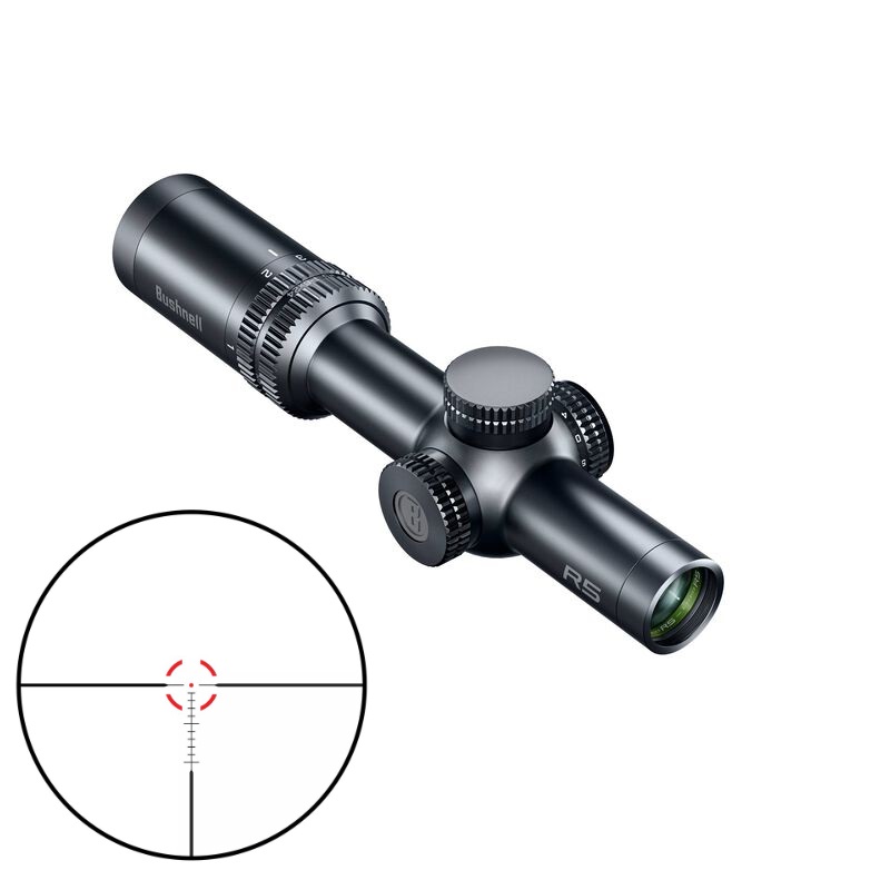 BUSHNELL R5-1624S26 R5  BLACK 1-6X 24MM 30MM TUBE ILLUMINATED DD2-QA RETICLE