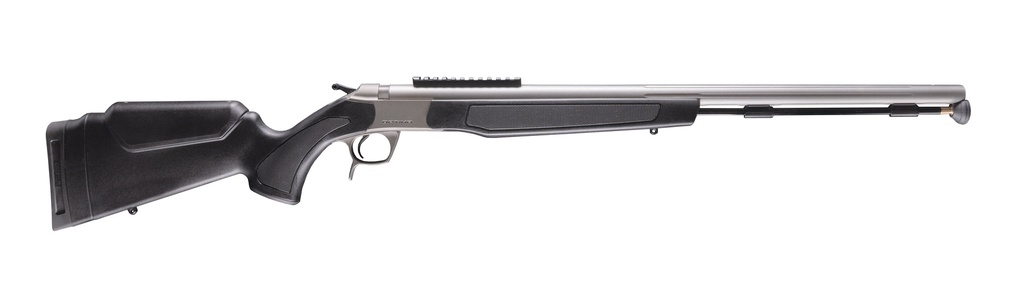 CVA PR2050SM OPTIMA  50 CAL 26" STAINLESS FLUTED BARREL, 0 MOA PICATINNY RAIL STAINLESS STEEL RECEIVER, FIXED BLACK SYNTHETIC STOCK