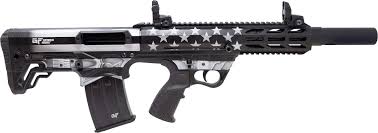 GFORCE ARMS GFY1USG GFY-1 USA 12 GAUGE SEMI-AUTO 3" 5+1 18.50" BLACK THREADED BARREL, B&W AMERICAN FLAG ALUMINUM RECEIVER W/PICATINNY RAIL, B&W AMERICAN FLAG BULLPUP POLYMER STOCK, BLACK POLYMER GRIP