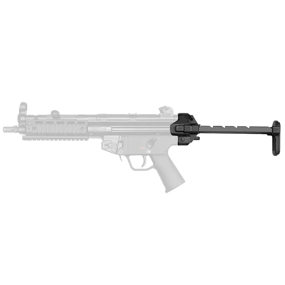B&T FIREARMS BT200590 HK MP5  BLACK STEEL/ALUMINUM TELESCOPING COLLAPSIBLE, FITS H&K MP5 RETRACTABLE