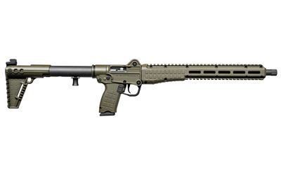 KEL-TEC SUB2K10GLKGRN SUB2000 GEN3 10MM AUTO 15+1 16.15" BLACK THREADED BARREL, OD GREEN PICATINNY RAIL RECEIVER, M-LOK HANDGUARD, ROTATING FOREND, 3 POSITION ADJ OD GREEN POLYMER STOCK, GLOCK 20 GRIP