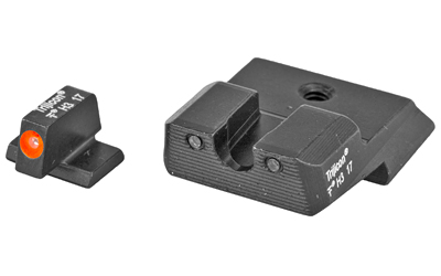 TRIJICON 600851 HD XR NIGHT SIGHT SET GREEN TRITIUM/ORANGE OUTLINE FRONT, GREEN TRITIUM REAR, BLACK FRAME FITS S&W M&P/M&P M2.0