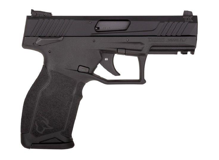 TAURUS 1TX2234110 TX22  FULL SIZE 22 LR 10+1, 4.16" MATTE BLACK STEEL BARREL, BLACK HARD COAT ANODIZED SERRATED SLIDE, BLACK POLYMER FRAME W/PICATINNY RAIL