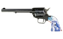 HERITAGE MFG RR22B6-US09 ROUGH RIDER  22 LR 6 SHOT 6.50" BLACK BLACK ZINC ALLOY FRAME & CYLINDER, IVORY W/RED/BLUE UNCLE SAM GRIP, HAMMER/THUMB SAFETY, EXPOSED HAMMER