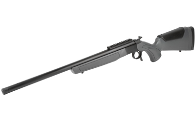 CVA CR4445 SCOUT  444 MARLIN 1RD 22" BLUED THREADED BARREL, BLUED PICATINNY RAIL RECEIVER, STEALTH GRAY FIXED SYNTHETIC STOCK