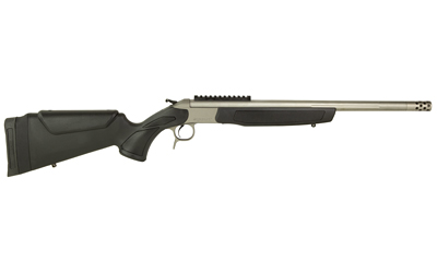 CVA CR4440S SCOUT TAKEDOWN 360 BUCKHAMMER 1RD 22" STAINLESS FLUTED THREADED BARREL, STAINLESS STEEL RECEIVER W/PICATINNY RAIL, ADJ COMB & LOP BLACK SYNTHETIC STOCK