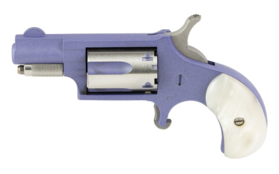 NORTH AMERICAN ARMS 22LRORCHID MINI-REVOLVER  22 LR 5 SHOT 1.13" ORCHID CERAKOTE STAINLESS STEEL BARREL & FRAME, ORCHID/STAINLESS CYLINDER, WHITE PEARLITE GRIP, STAINLESS EXPOSED HAMMER
