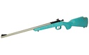 CRICKETT KSA2446 GEN2  YOUTH 22 LR 1RD 16.13" STAINLESS SINGLE SHOT BARREL, STAINLESS STEEL RECEIVER, BLUE W/GOLD WEBBING FIXED SYNTHETIC STOCK
