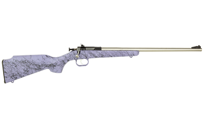 CRICKETT KSA2445 GEN2  YOUTH 22 LR 1RD 16.13" STAINLESS SINGLE SHOT BARREL, STAINLESS STEEL RECEIVER, PURPLE W/BLACK WEBBING FIXED SYNTHETIC STOCK