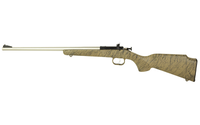 CRICKETT KSA2443 GEN2  YOUTH 22 LR 1RD 16.13" STAINLESS SINGLE SHOT BARREL, STAINLESS STEEL RECEIVER, TAN W/BLACK WEBBING FIXED SYNTHETIC STOCK