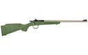 CRICKETT KSA2442 GEN2  YOUTH 22 LR 1RD 16.13" STAINLESS SINGLE SHOT BARREL, STAINLESS STEEL RECEIVER, GREEN W/BLACK WEBBING FIXED SYNTHETIC STOCK