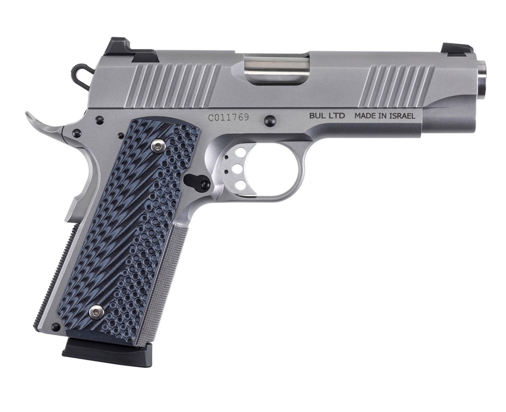MAGNUM RESEARCH DE1911C9SS DESERT EAGLE 1911 C 9MM LUGER 8+1 4.33" STAINLESS BULL BARREL, MATTE STEEL SERRATED SLIDE, MATTE STAINLESS STEEL FRAME W/BEAVERTAIL, BLACK/GRAY G10 GRIP