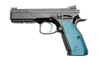 CZ CUSTOM SHOP 91039 SHADOW 2  FULL SIZE FRAME 9MM LUGER 17+1 4.89" BLACK ACCU BUSHING BARREL, BLACK SERRATED STEEL SLIDE, BLACK POLYCOAT STEEL FRAME W/BEAVERTAIL, BLACK CHECKERED ALUMINUM GRIP