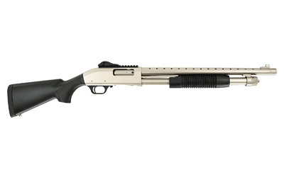 TOKAREV USA 21000421 TX3 12MA1 12 GAUGE PUMP 3" 5+1 SHELLS 18.50" NICKEL ANODIZED VENTILATED HEAT SHIELD BARREL, NICKEL ANODIZED RECEIVER W/PICATINNY RAIL, FIXED BLACK POLYMER STOCK