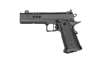 MAC 12500016 9 DS-D COMP 9MM LUGER 17+1 5" BLACK QPQ PORTED BULL BARREL, QPQ TENIFER CERAKOTE PORTED/OPTIC CUT/SERRATED STEEL SLIDE, QPQ TENIFER CERAKOTE STEEL FRAME W/ACCESSORY RAIL & BEAVERTAIL