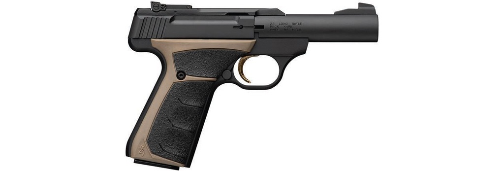 BROWNING 051603490 BUCK MARK MICRO BULL 22 LR 10+1 4" MATTE BLUED  BULL BARREL, MATTE BLACK SERRATED SLIDE, MATTE BLACK ALUMINUM FRAME, UFX OVERMOLDED GRIP