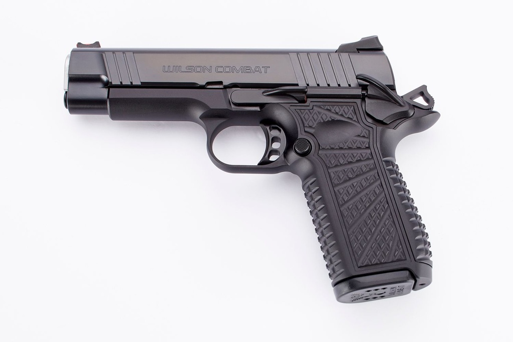 WILSON COMBAT SFT9CM42 SFT9  9MM LUGER 15+1 (2) 4.25" STAINLESS, BLACK, BEAVERTAIL FRAME, INTEGRATED GRIPS, FIBER OPTIC SIGHTS